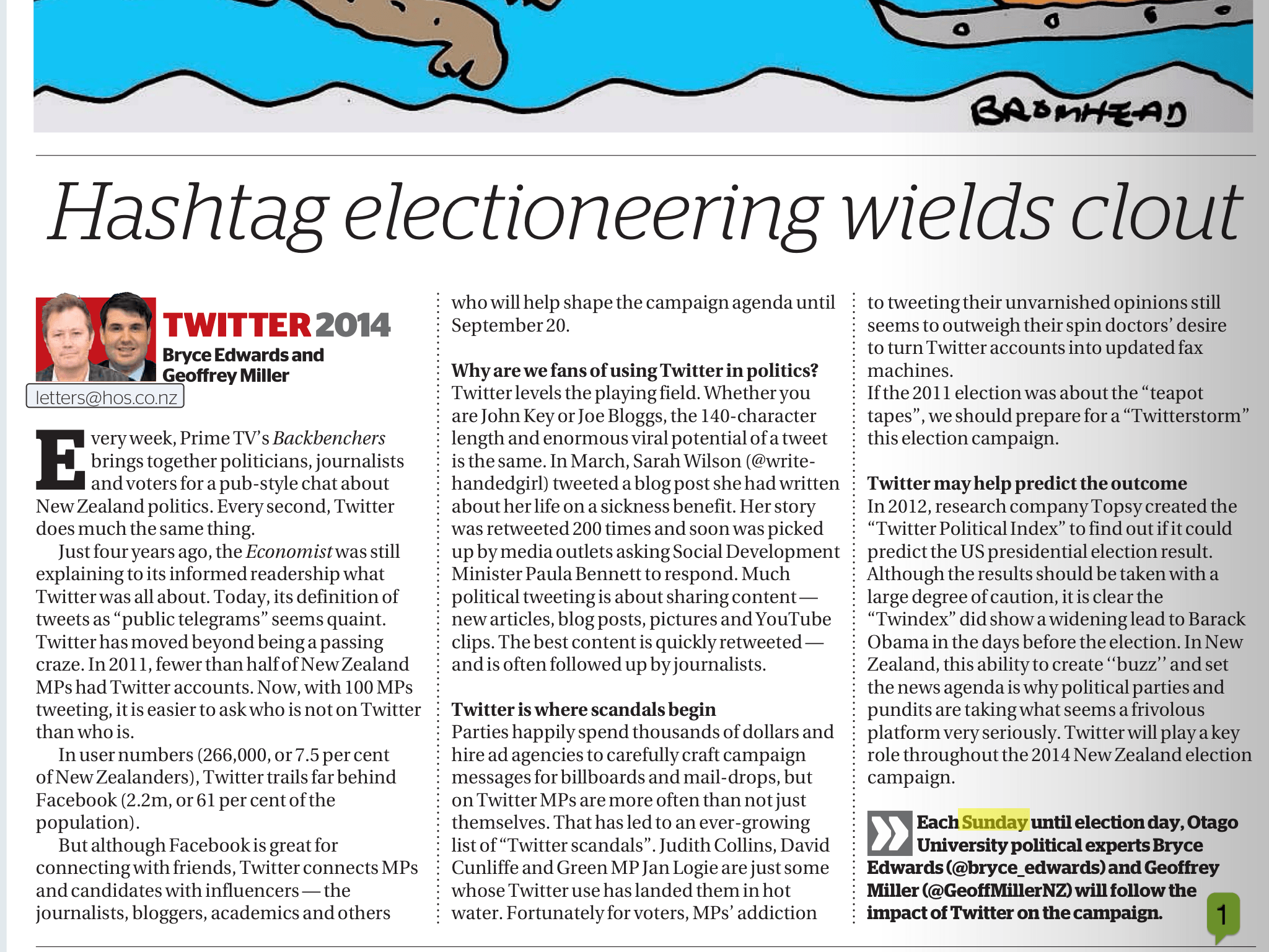 Hashtag electioneering wields clout